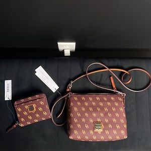 Dooney & Burke crossbody bag with mini wallet brand new never worn.